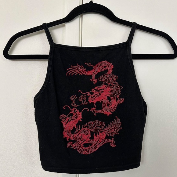 Truly Madly Deeply Dragon Halter Tan Top - Picture 2 of 4